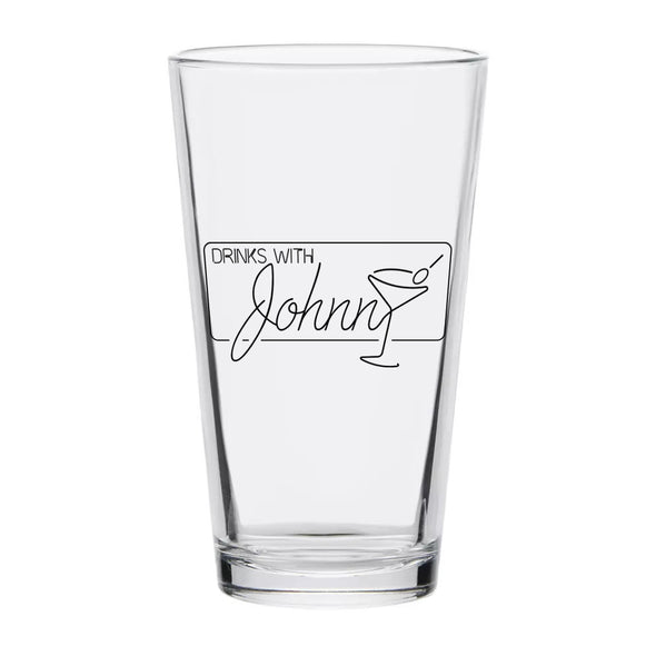 Drinks With Johnny Pint Glass