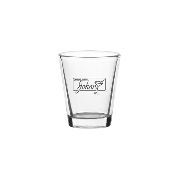 Drinks With Johnny Shot Glass